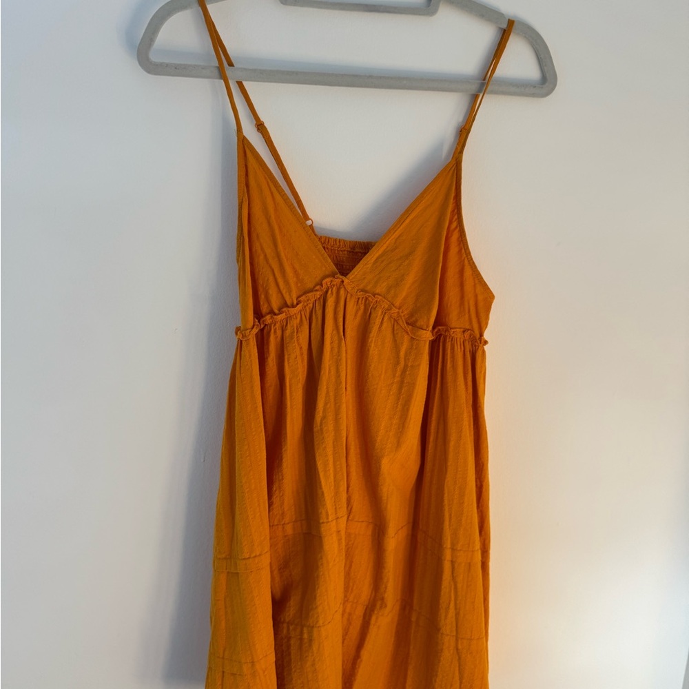 Orange Spaghetti Strap Dress